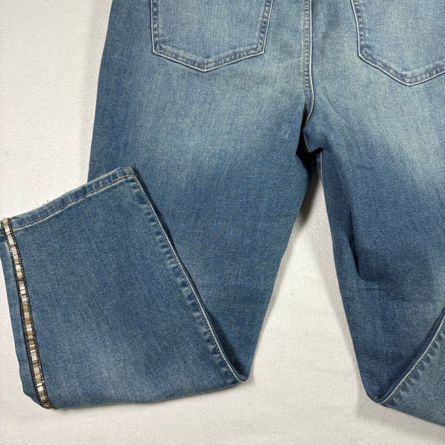 INC Womens Jeans 14 Skinny Leg Blue Denim Mid Rise Stretch Y2K Vintage Grunge