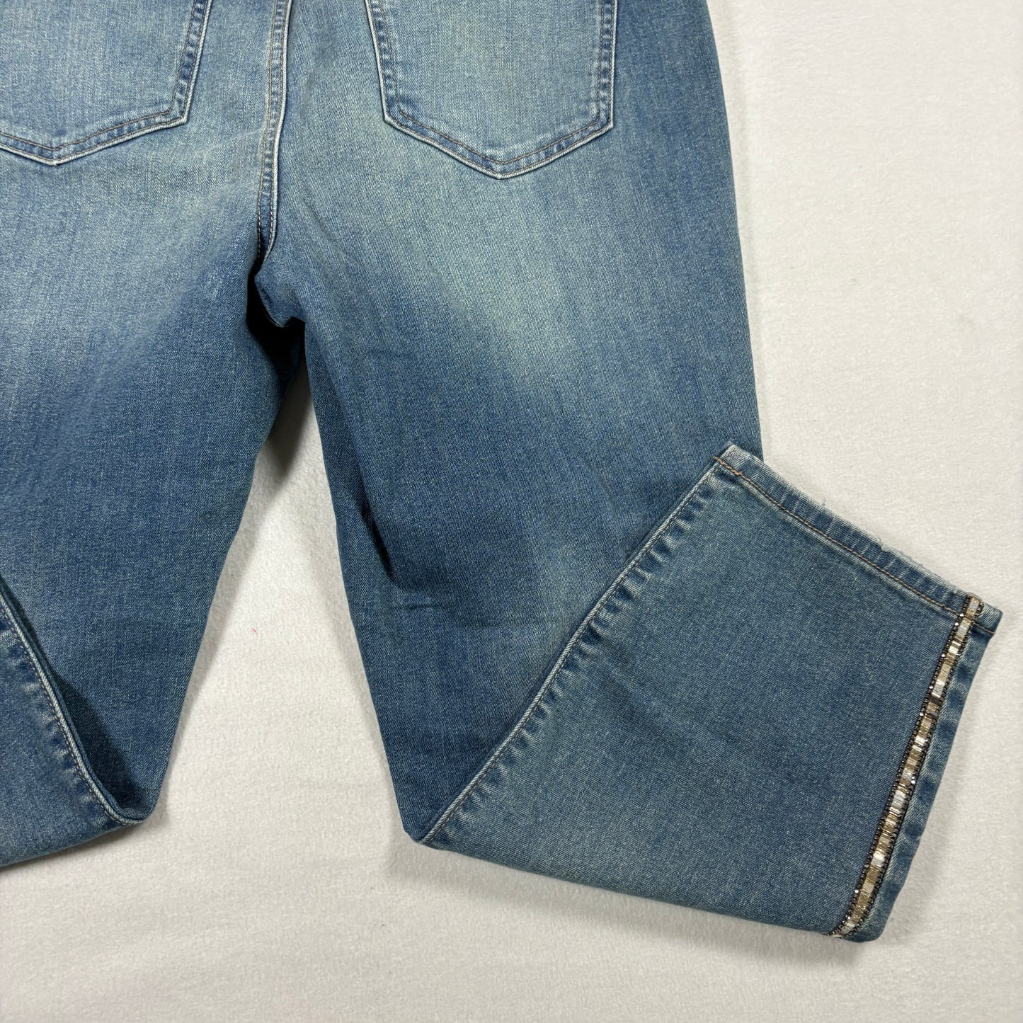 INC Womens Jeans 14 Skinny Leg Blue Denim Mid Rise Stretch Y2K Vintage Grunge