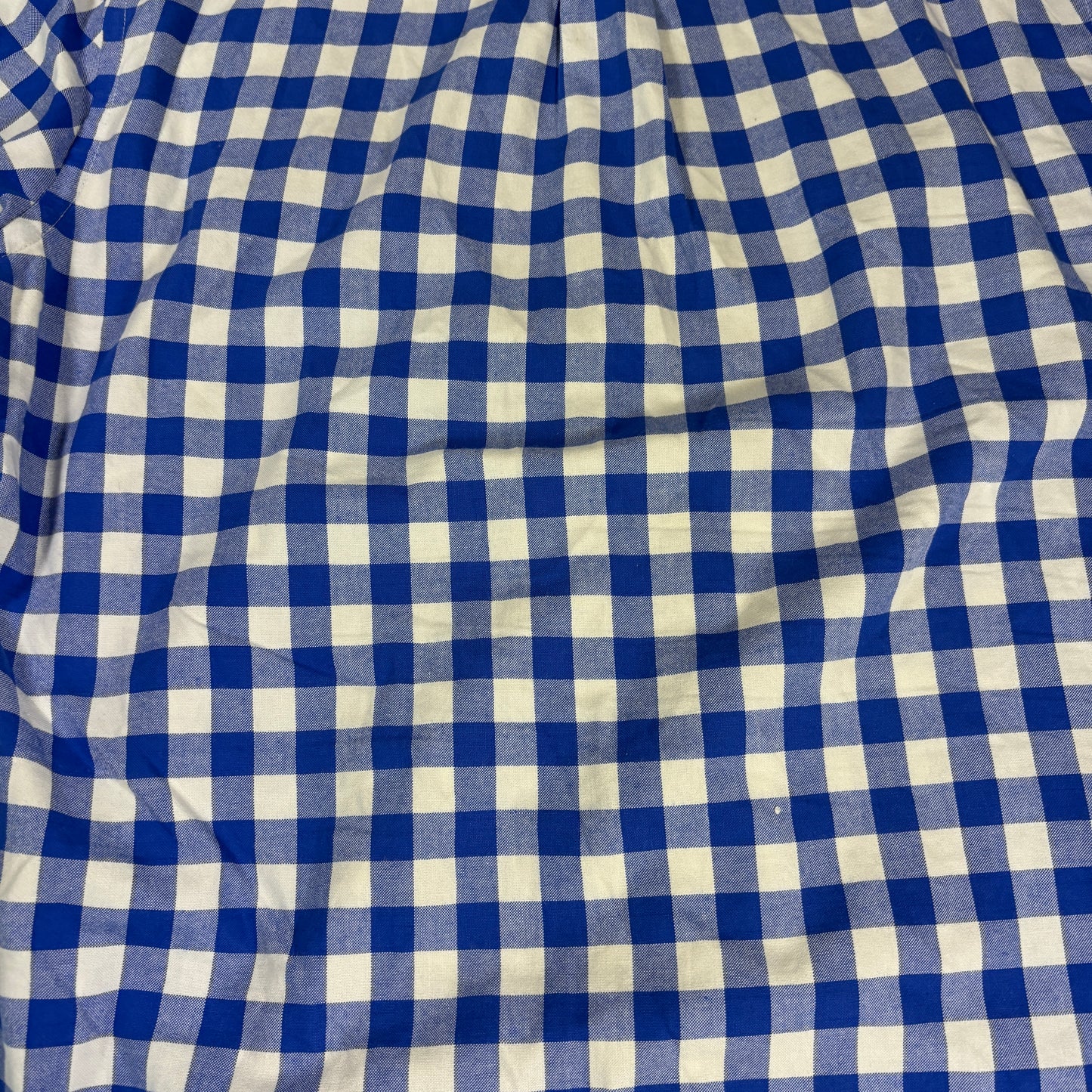 Gap Shirt Slim Fit Large Blue White Gingham Check Long Sleeve Button Down