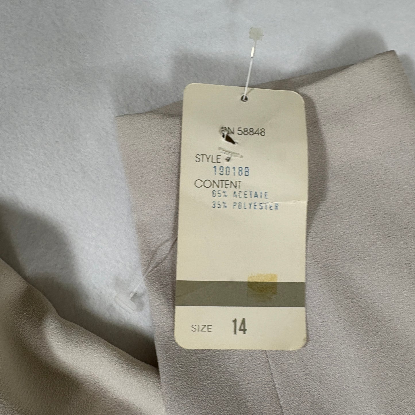 Rimini Blazer Jacket Womens 14 Beige Satin Trim Double Button Vintage NWT