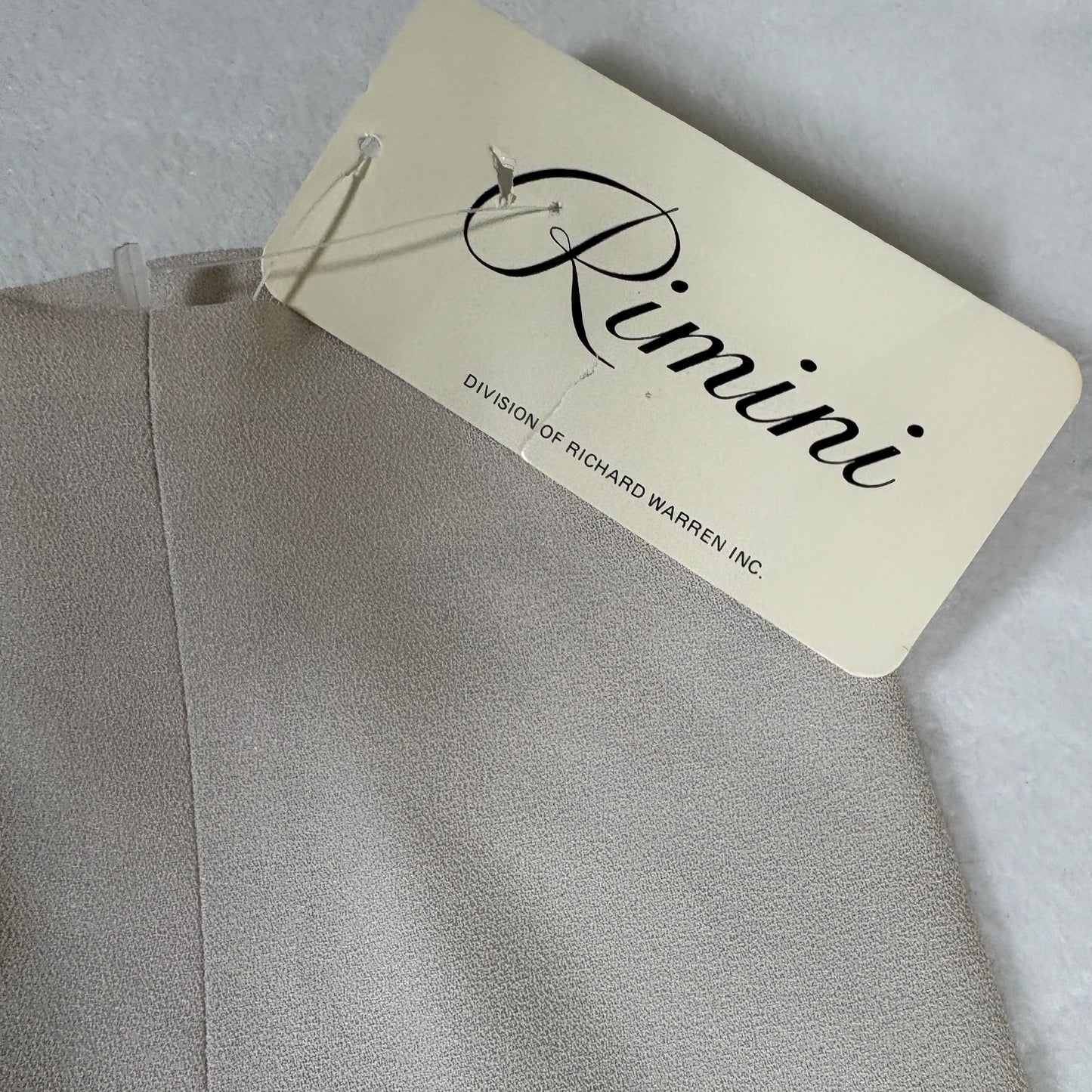 Rimini Blazer Jacket Womens 14 Beige Satin Trim Double Button Vintage NWT