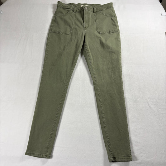 Levis 721 Jeans Womens High Rise Skinny Size 31 Green Stretch Denim Pants Y2K