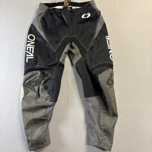 O'Neal MX Dirt Bike Riding Pants Youth 12/14 Motocross BMX Racing Black 27x23