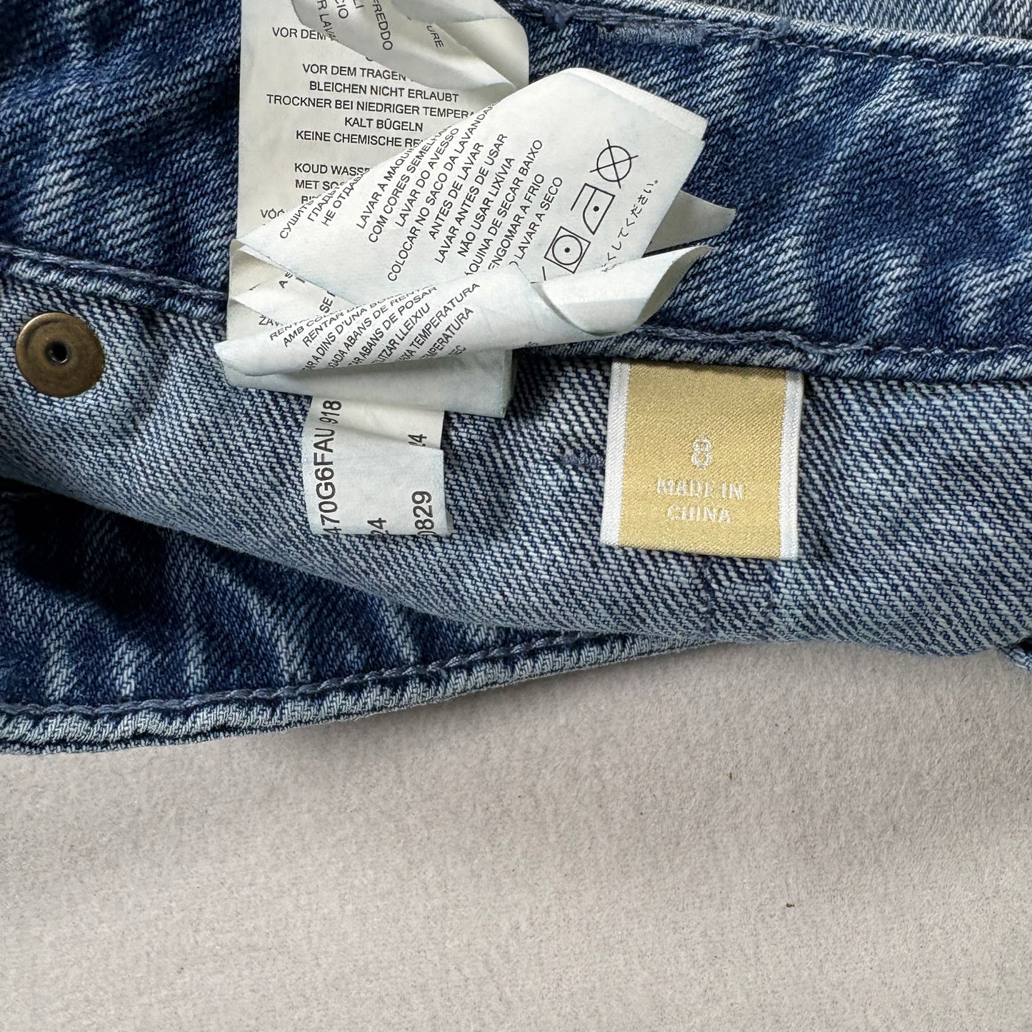 Michael Kors Womens Skirt 8 Blue Denim Mini Frayed Hem Y2K 90s Vintage Grunge