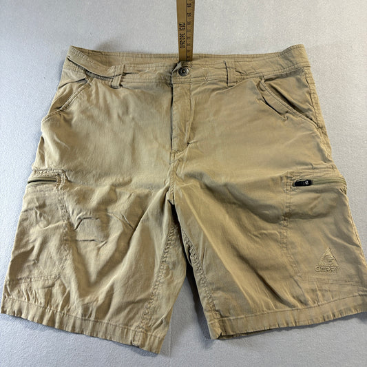 Gerry Hiking Cargo Shorts Khaki Outdoor Utility Stretch Mens 38 Travel