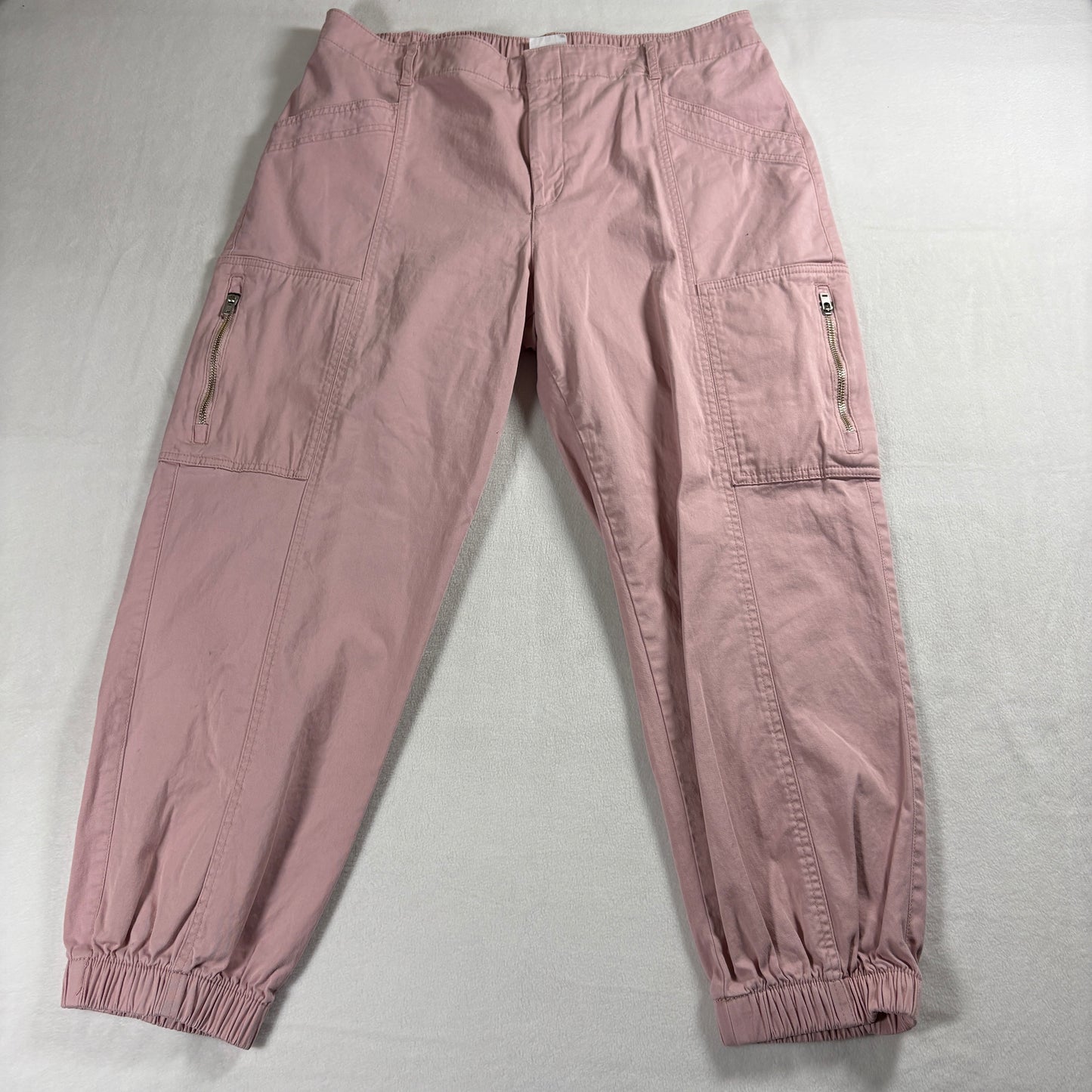 Gap Jogger Pants Womens Large Pink Downtown Cargo Stretch Casual Y2K Fit Street