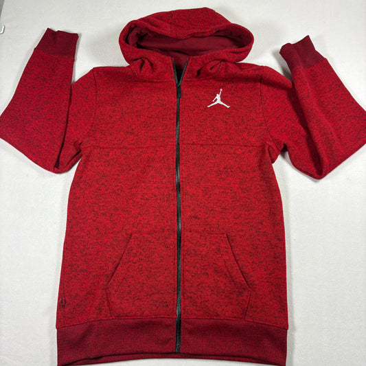 Jordan Youth Hoodie XL Red Full Zip Sweatshirt Jumpman Logo Y2K 90s Vintage