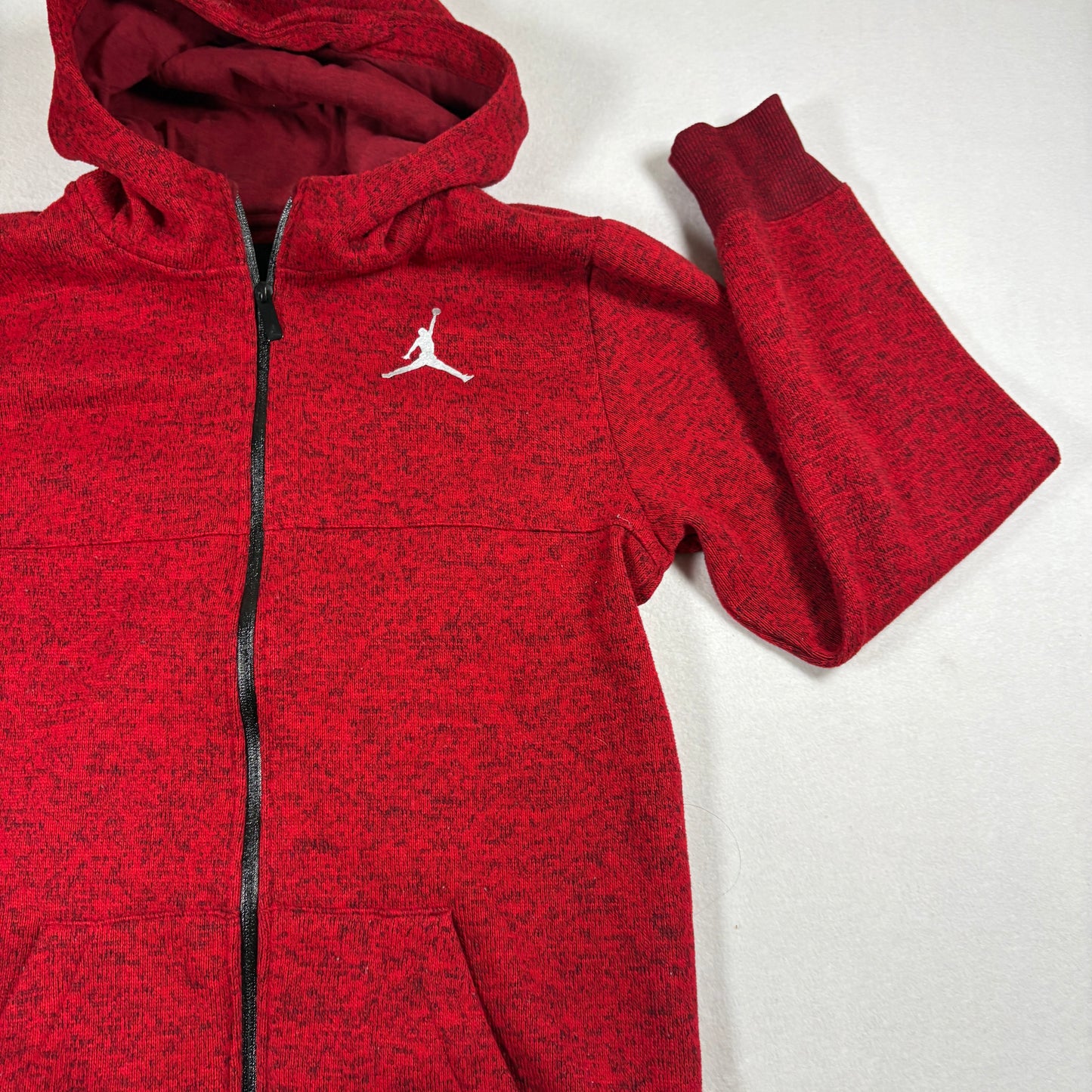 Jordan Youth Hoodie XL Red Full Zip Sweatshirt Jumpman Logo Y2K 90s Vintage