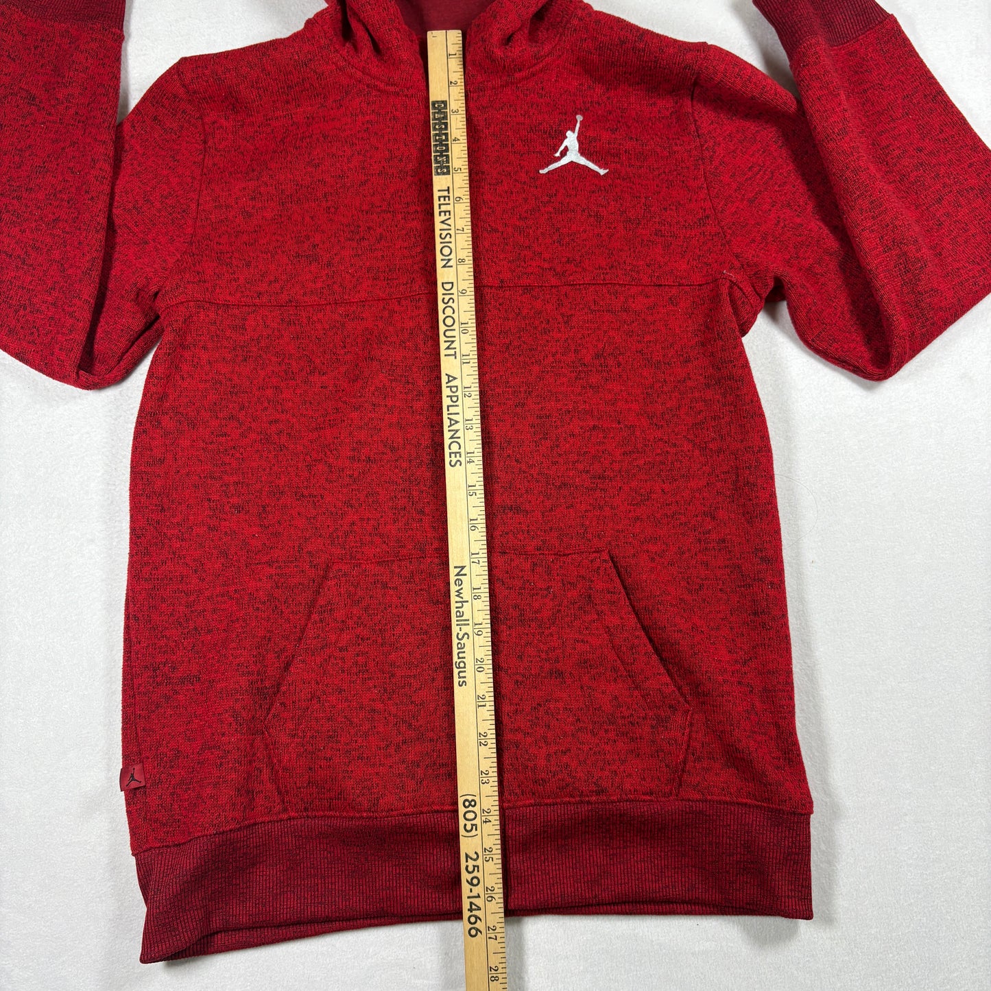 Jordan Youth Hoodie XL Red Full Zip Sweatshirt Jumpman Logo Y2K 90s Vintage