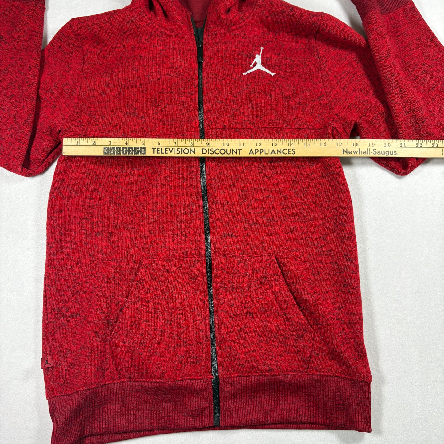 Jordan Youth Hoodie XL Red Full Zip Sweatshirt Jumpman Logo Y2K 90s Vintage