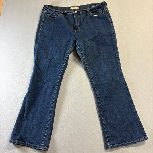 Levi’s 515 Bootcut Jeans Womens 16 Short Blue Stretch Denim Mid Rise Y2K 35x28