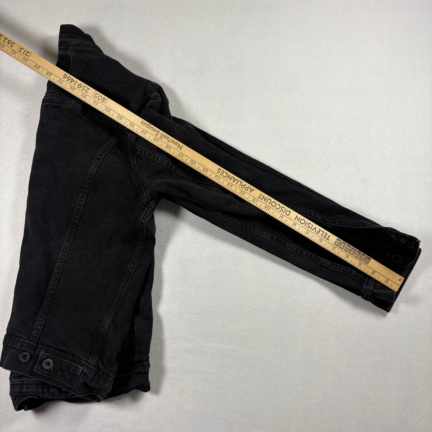 Levis Mens Jacket M Black Denim Trucker Jean Coat Vintage Y2K 90s Grunge