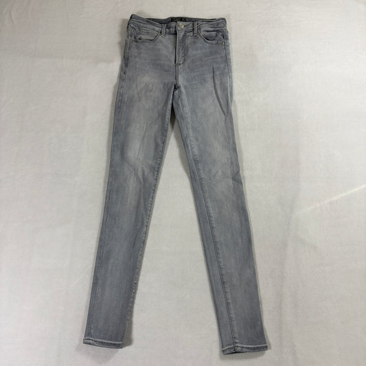 Abercrombie & Fitch Simone High Rise Super Skinny Gray Jeans Womens 24 Stretch