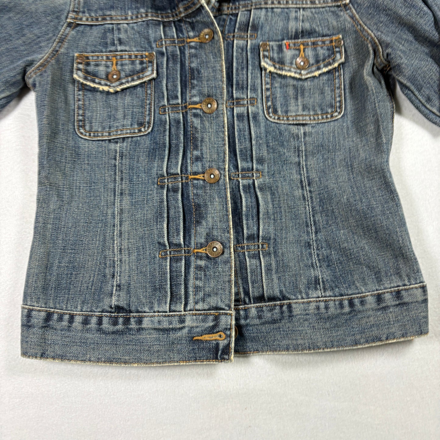 Gap Womens S Denim Jacket Limited Edition Trucker Distressed Blue Y2K 90s