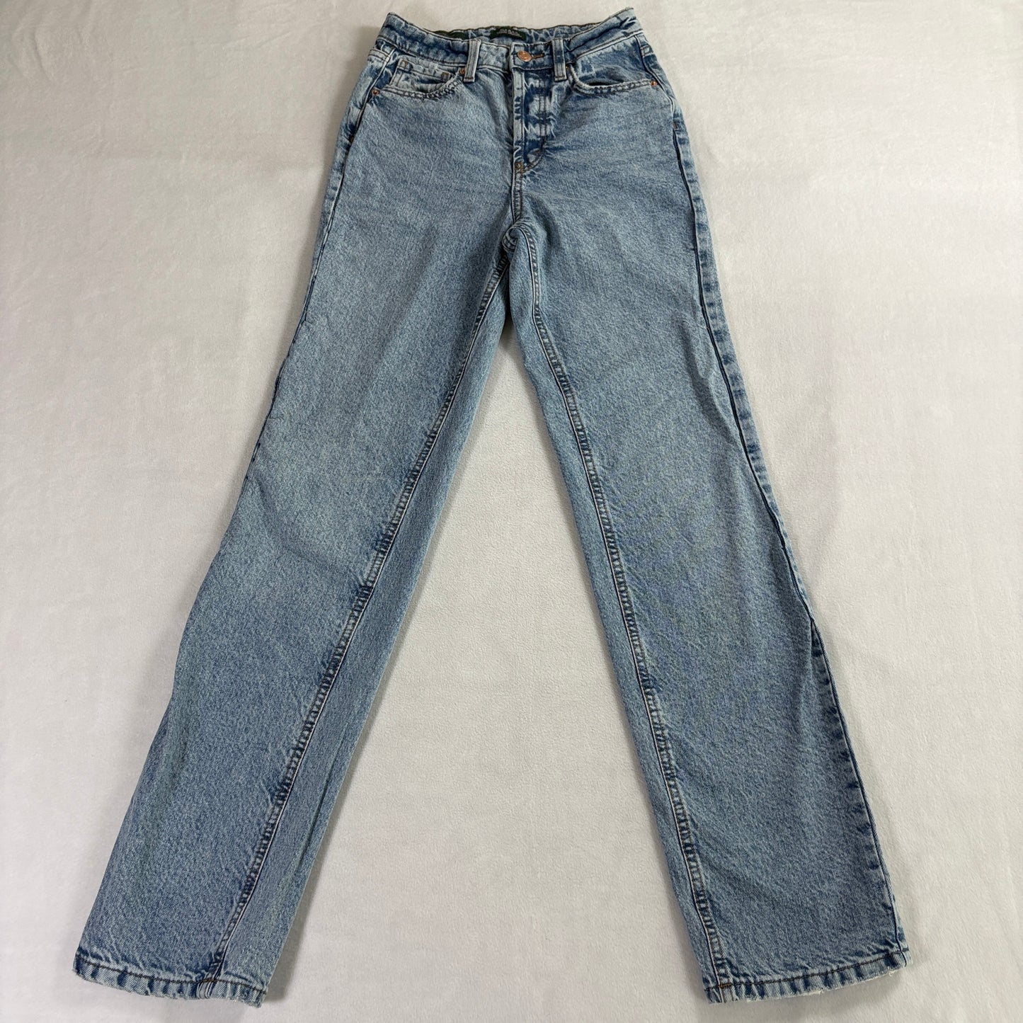 Wild Fable High Rise Straight Leg Jeans Womens Size 00 Light Wash Denim Mom Y2K
