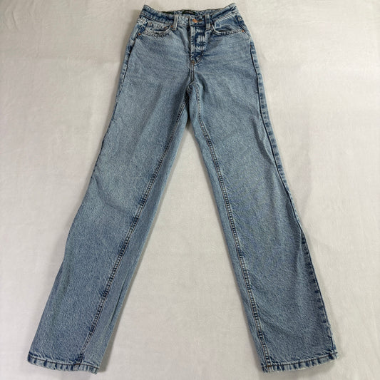 Wild Fable High Rise Straight Leg Jeans Womens Size 00 Light Wash Denim Mom Y2K