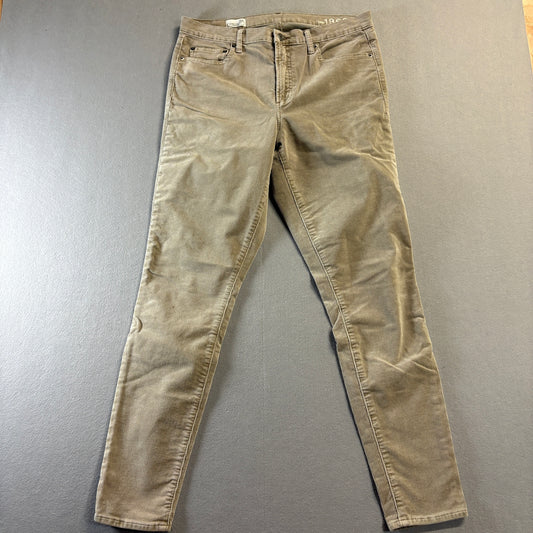 Gap 1969 High Rise Skinny Corduroy Pants Womens 32R Fits Like 32x29 Tan