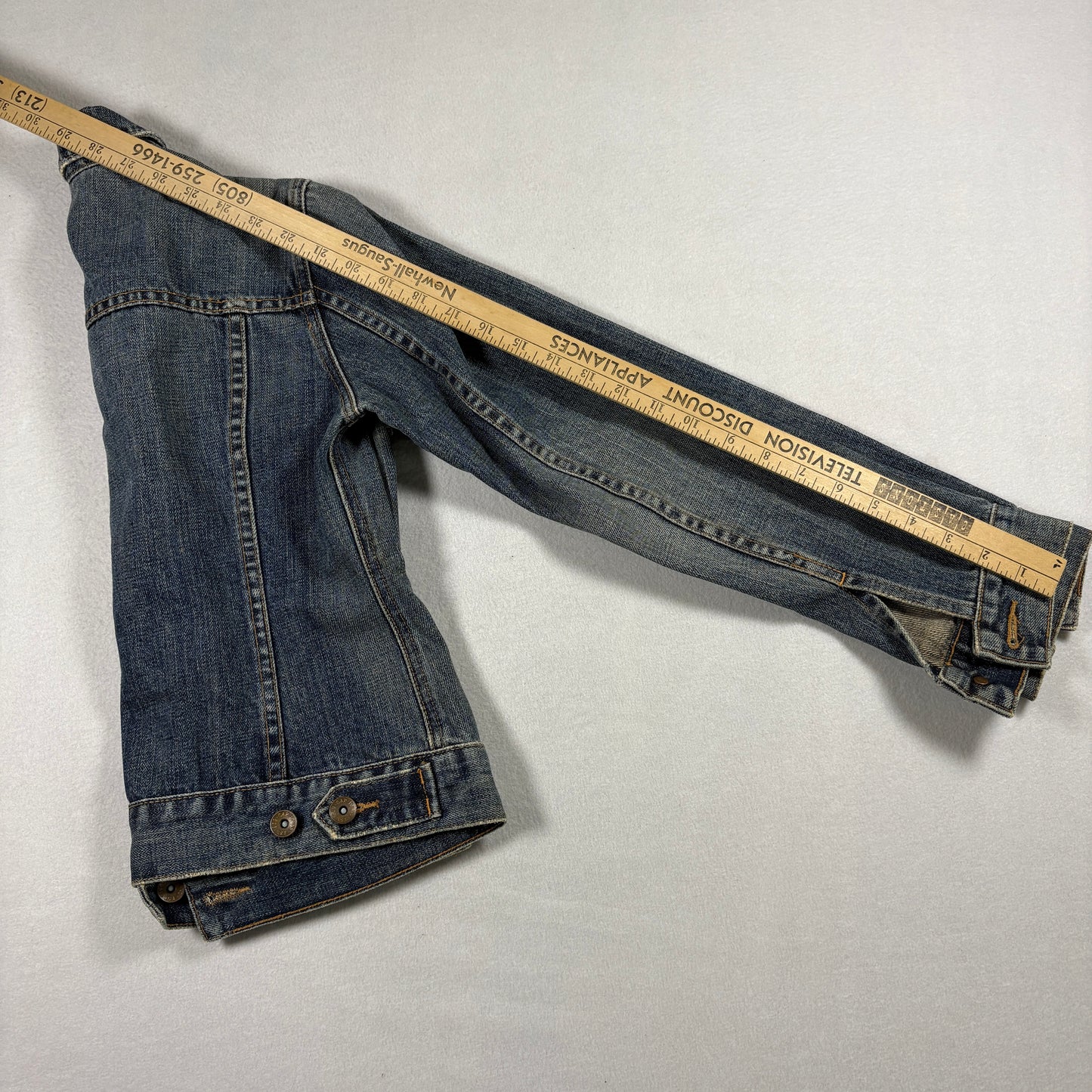 Gap Womens S Denim Jacket Limited Edition Trucker Distressed Blue Y2K 90s