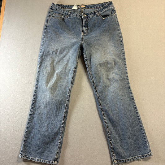 Faith & Glory Stretch Bootcut Jeans Womens 18 Average Fits Like 33x29 Y2K