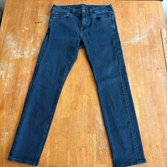 J Crew Jeans Mens 32x30 Blue Slim Stretch Style 484 Classic Denim Fit Dark Wash!