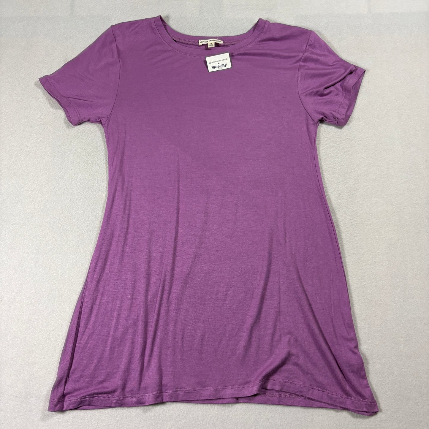 Zenana Outfitters Purple T Shirt Dress Womens Medium Soft Casual Basic Tshirt