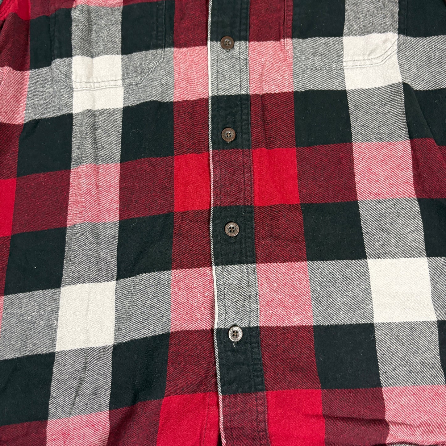 RedHead Flannel Shirt Men M Plaid Buffalo Check Long Sleeve Button Front Outdoor
