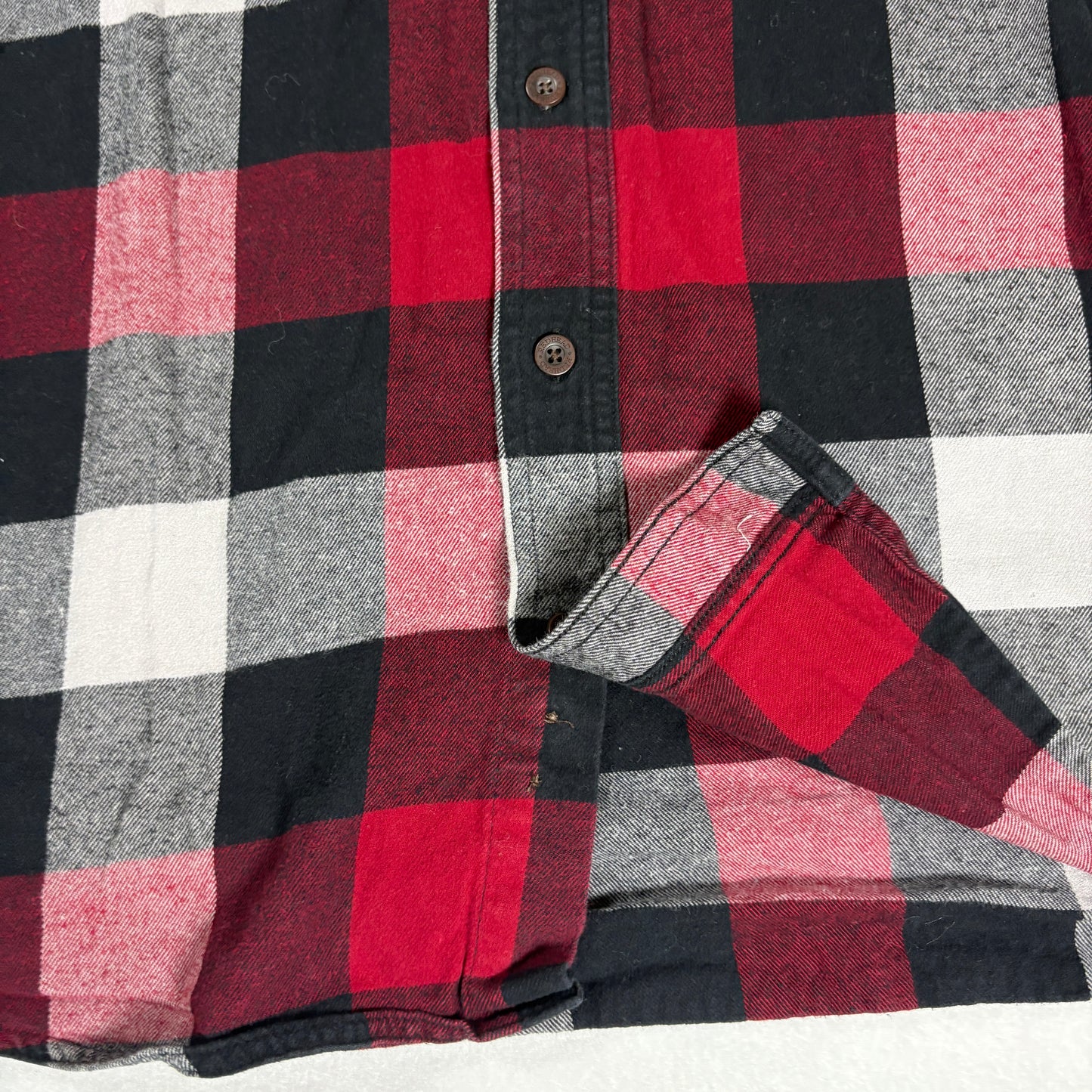 RedHead Flannel Shirt Men M Plaid Buffalo Check Long Sleeve Button Front Outdoor