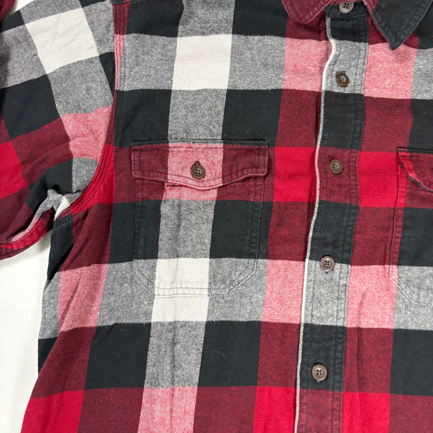 RedHead Flannel Shirt Men M Plaid Buffalo Check Long Sleeve Button Front Outdoor