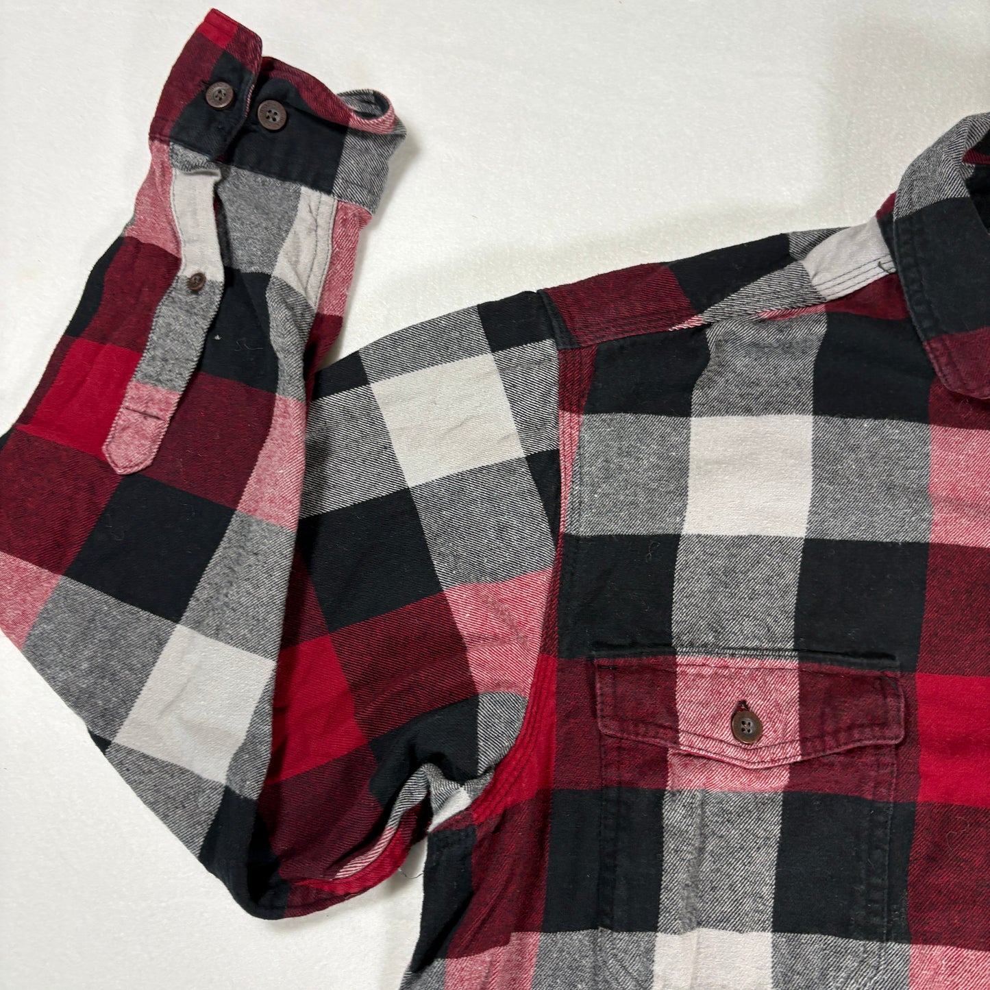 RedHead Flannel Shirt Men M Plaid Buffalo Check Long Sleeve Button Front Outdoor