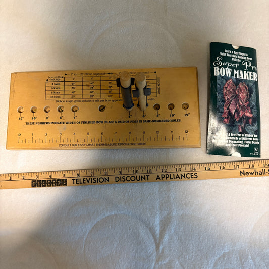 Variety Super Pro Bow Maker Wood Tool w/ Instructions Holiday Floral Craft Decor
