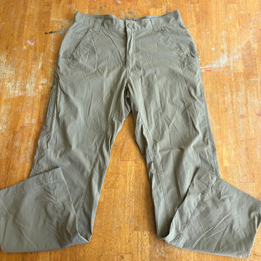 Royal Robbins Pants Mens 32x32 Khaki Outdoor Hiking Travel Stretch Nylon Utility