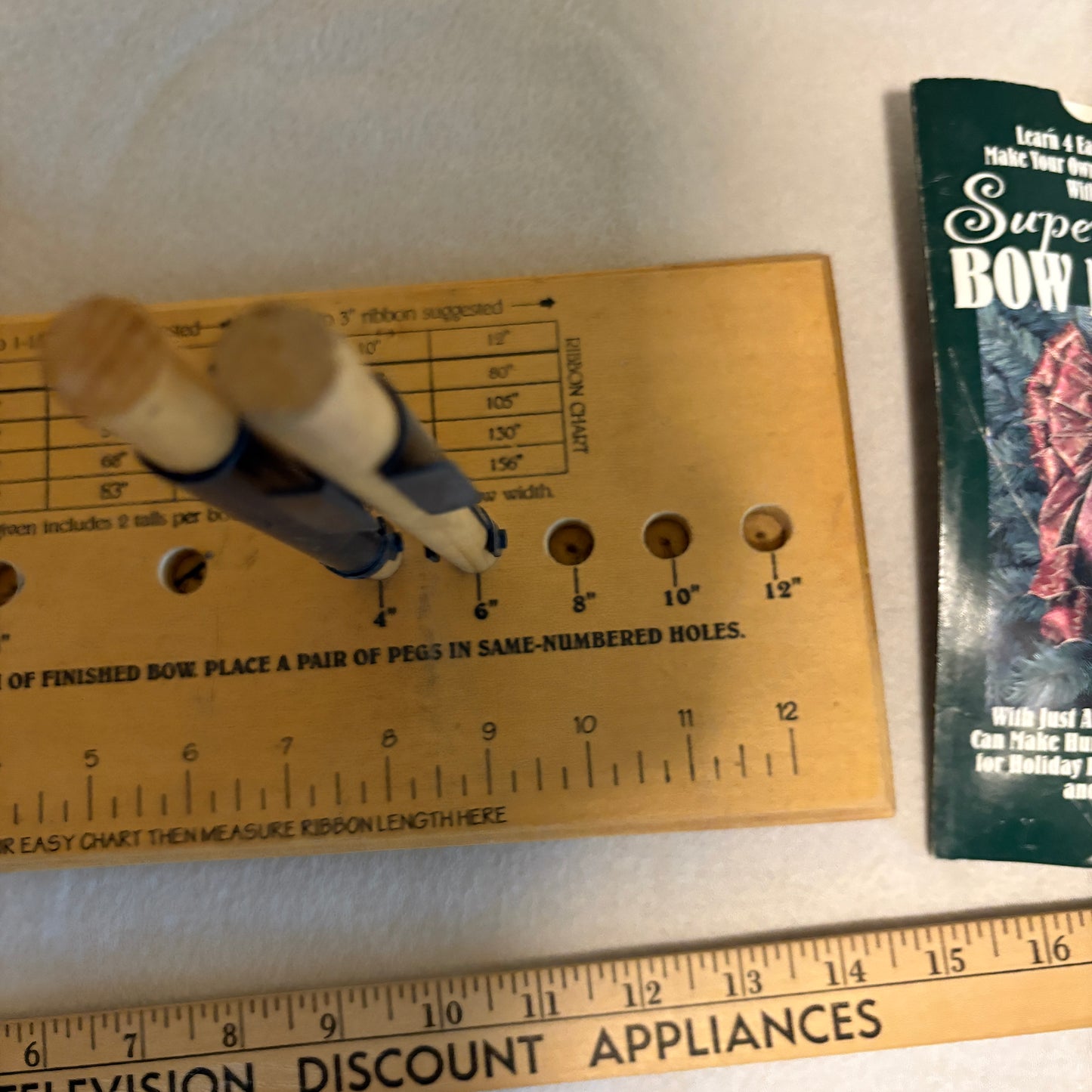 Variety Super Pro Bow Maker Wood Tool w/ Instructions Holiday Floral Craft Decor