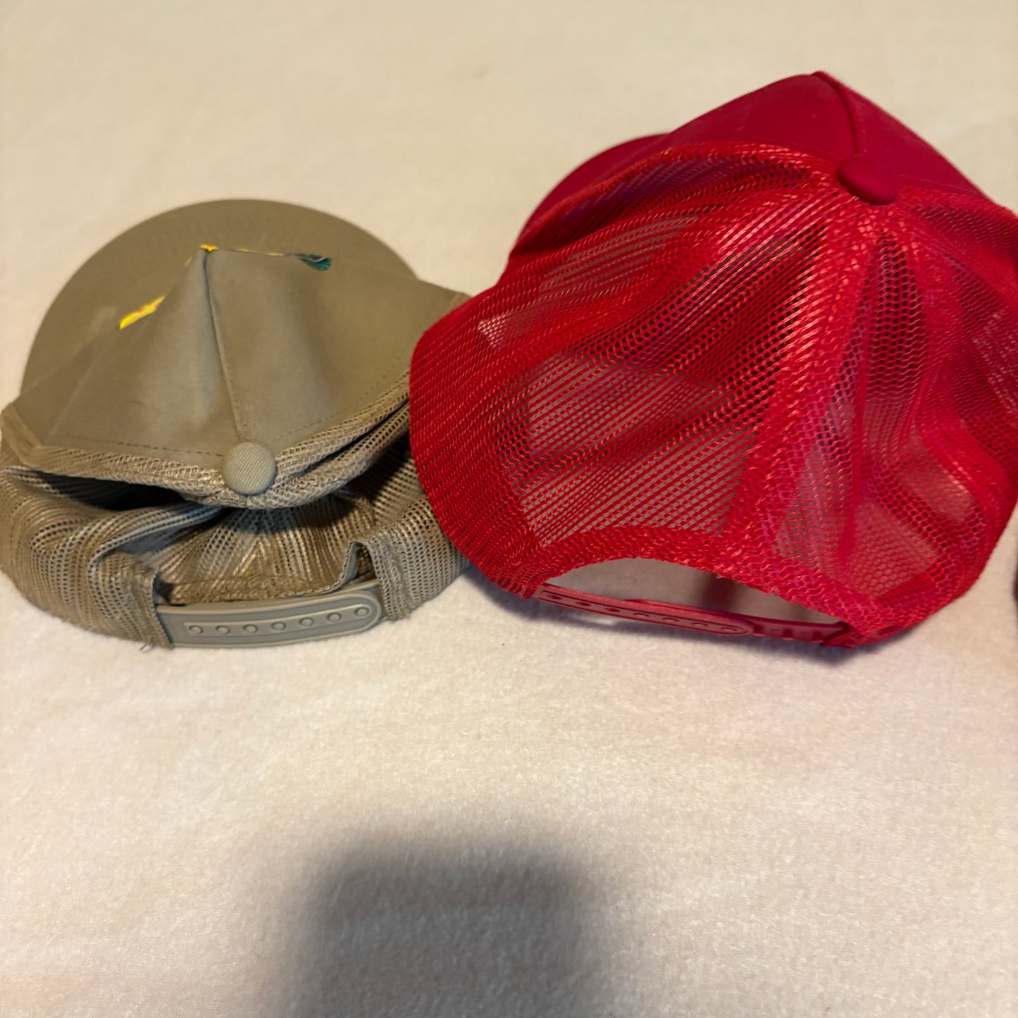 Lot 3 Bass Pro Shops Trucker Hats Mesh Snapback Fishing Caps Red Khaki Vintage