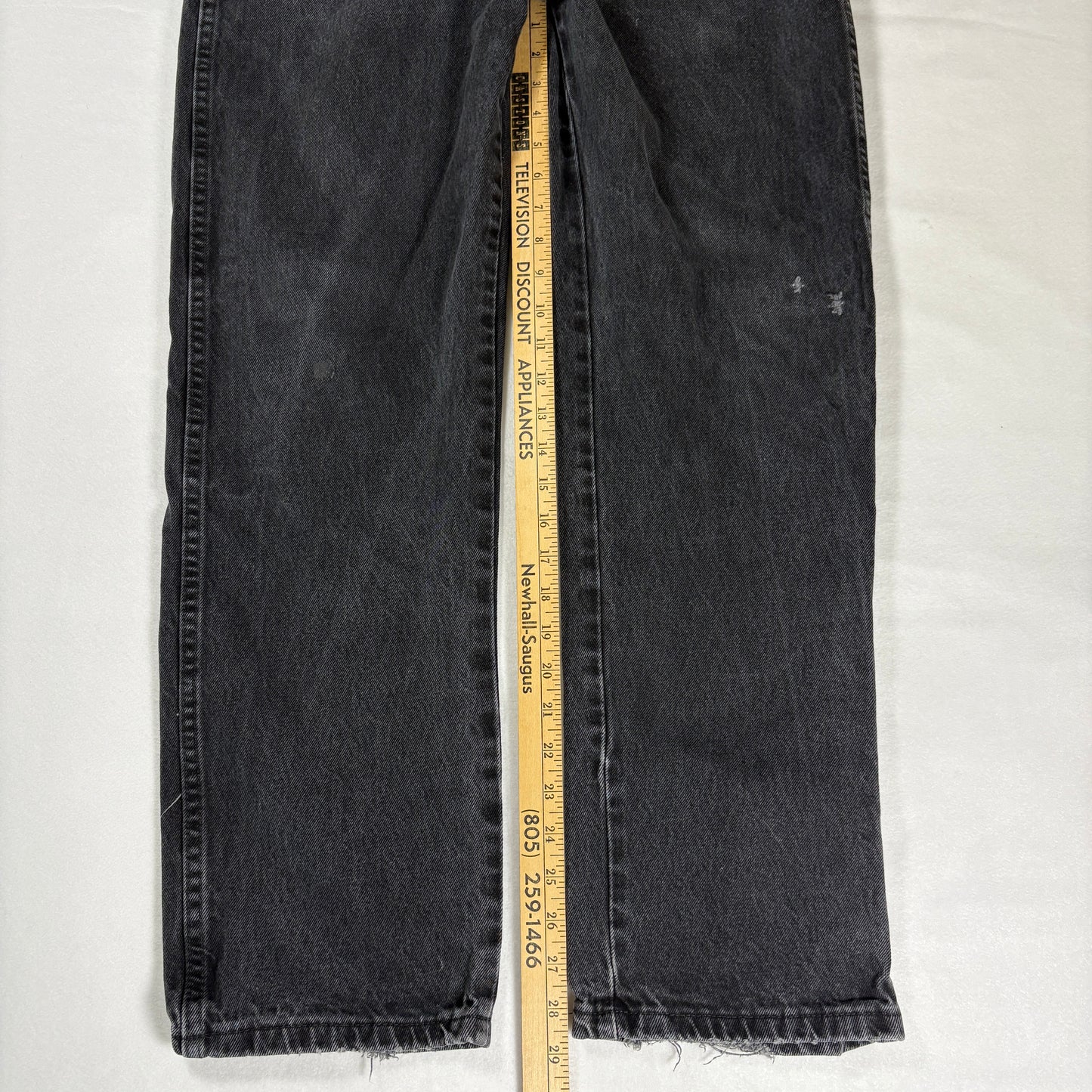 Rustler Jeans Men 36x30 Black Denim Straight Leg Classic Fit 100% Cotton