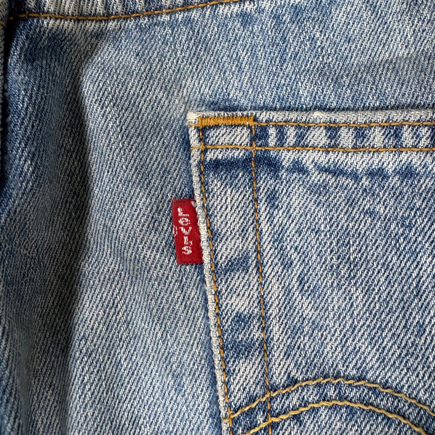 Levi’s 501 Jeans Men 36x30 Blue Denim Button Fly Vintage Distressed Stained USA Style