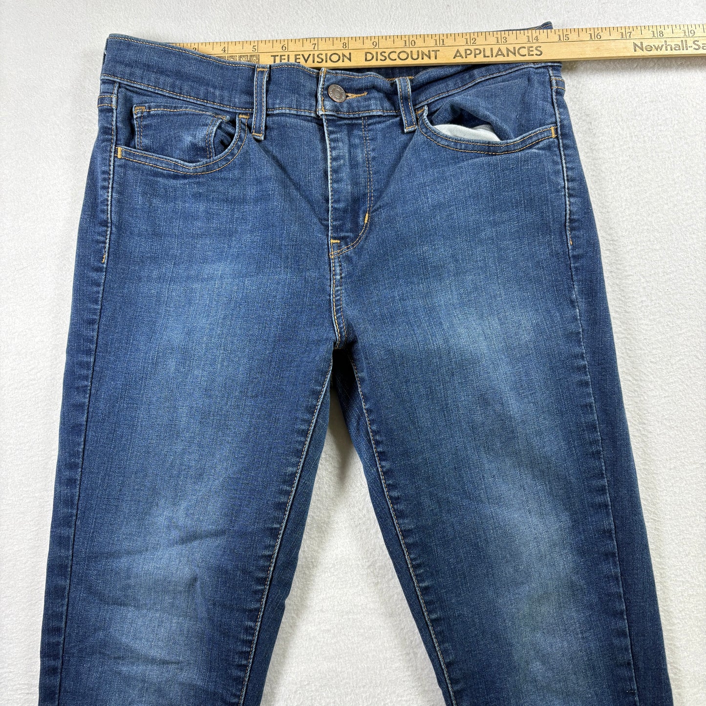 Levis Womens 710 Super Skinny Jeans W30 L28 Blue Stretch Denim Y2K 90s Slim Fit
