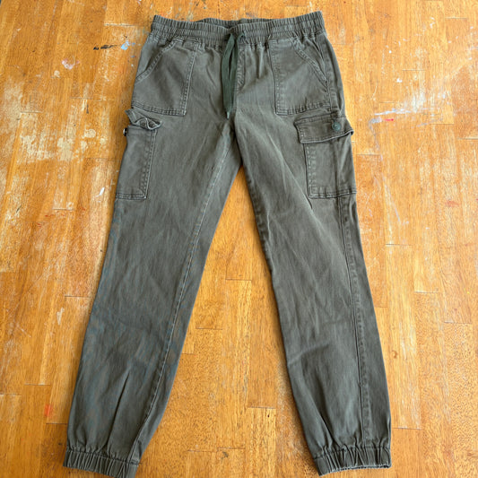Rider Jeans Womens Cargo Jogger Pants Size 7/28 Olive Green Streetwear Y2K Retro