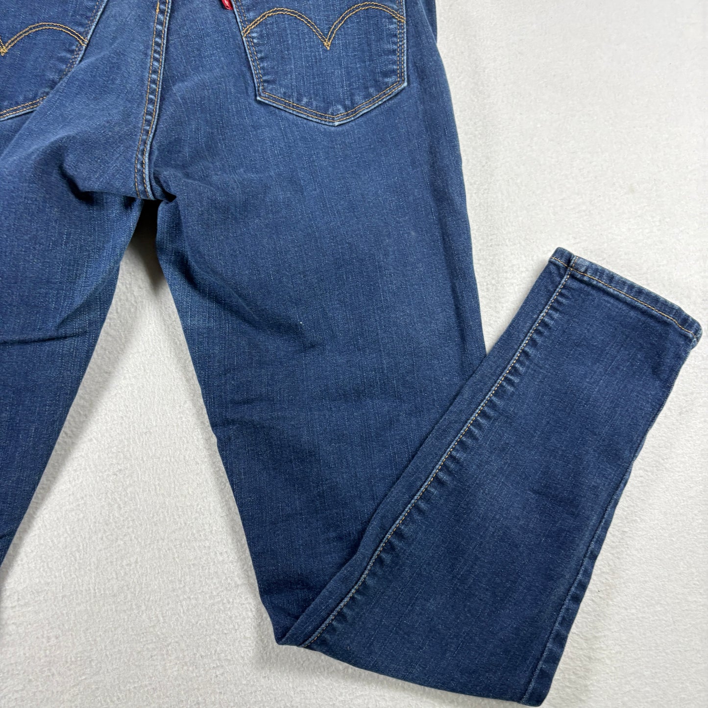 Levis Womens 710 Super Skinny Jeans W30 L28 Blue Stretch Denim Y2K 90s Slim Fit