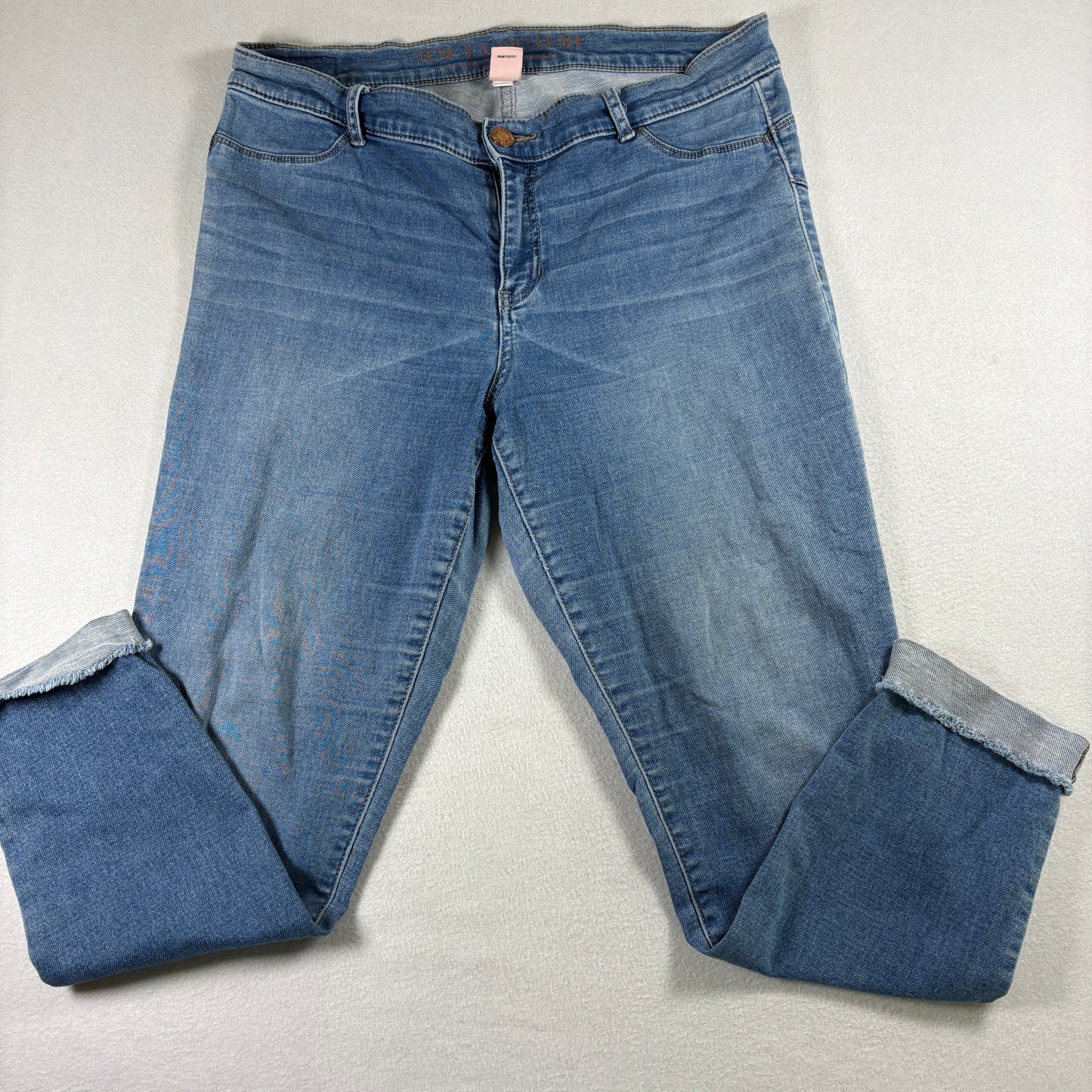 Juicy Couture Womens Jeans Size 14 Light Wash Denim Y2K 90s Grunge High Rise