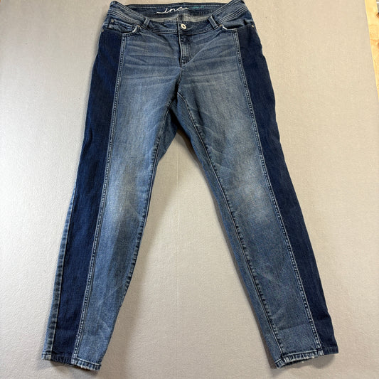 INC Skinny Leg Jeans Womens 12 Fits Like 31x31 Medium Wash Stretch Denim