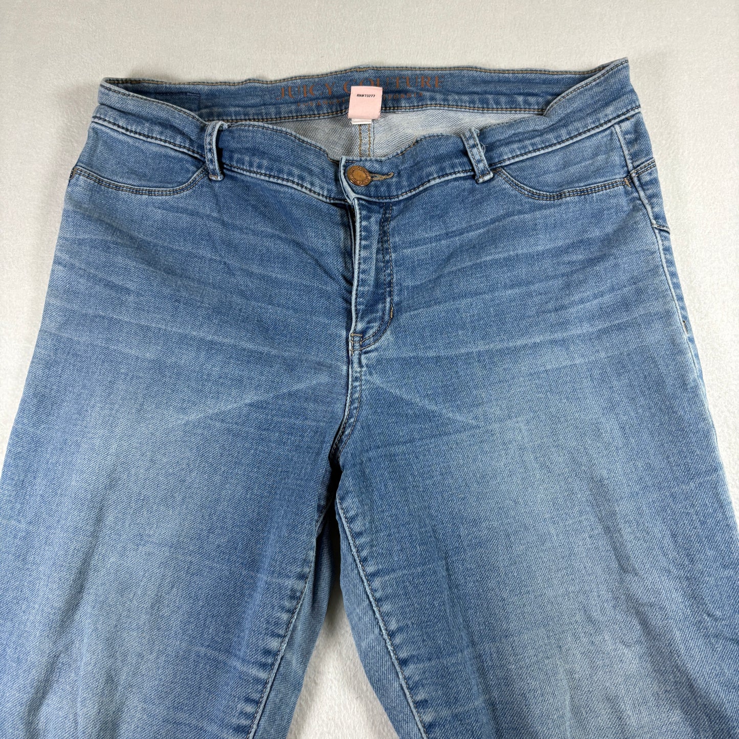 Juicy Couture Womens Jeans Size 14 Light Wash Denim Y2K 90s Grunge High Rise