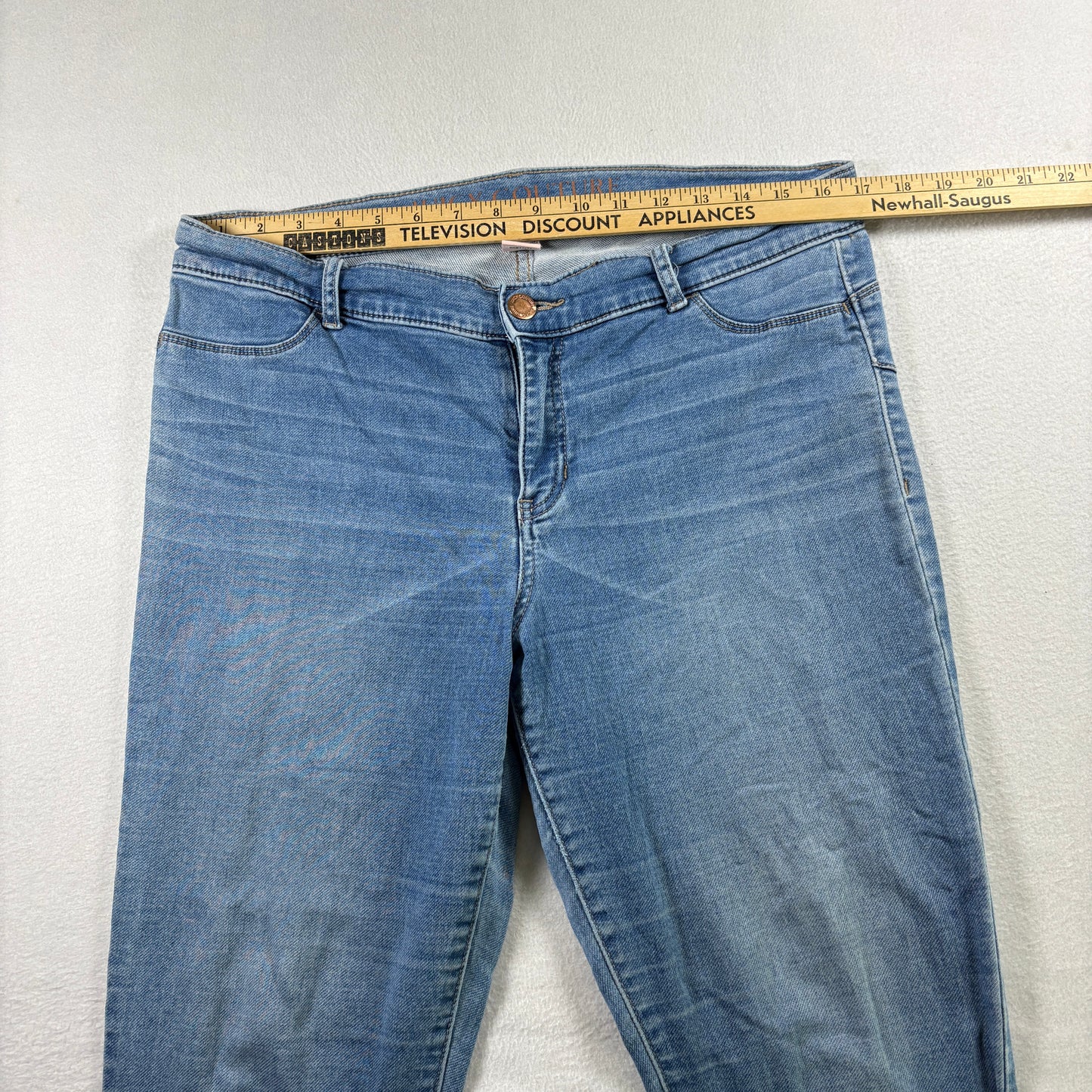 Juicy Couture Womens Jeans Size 14 Light Wash Denim Y2K 90s Grunge High Rise