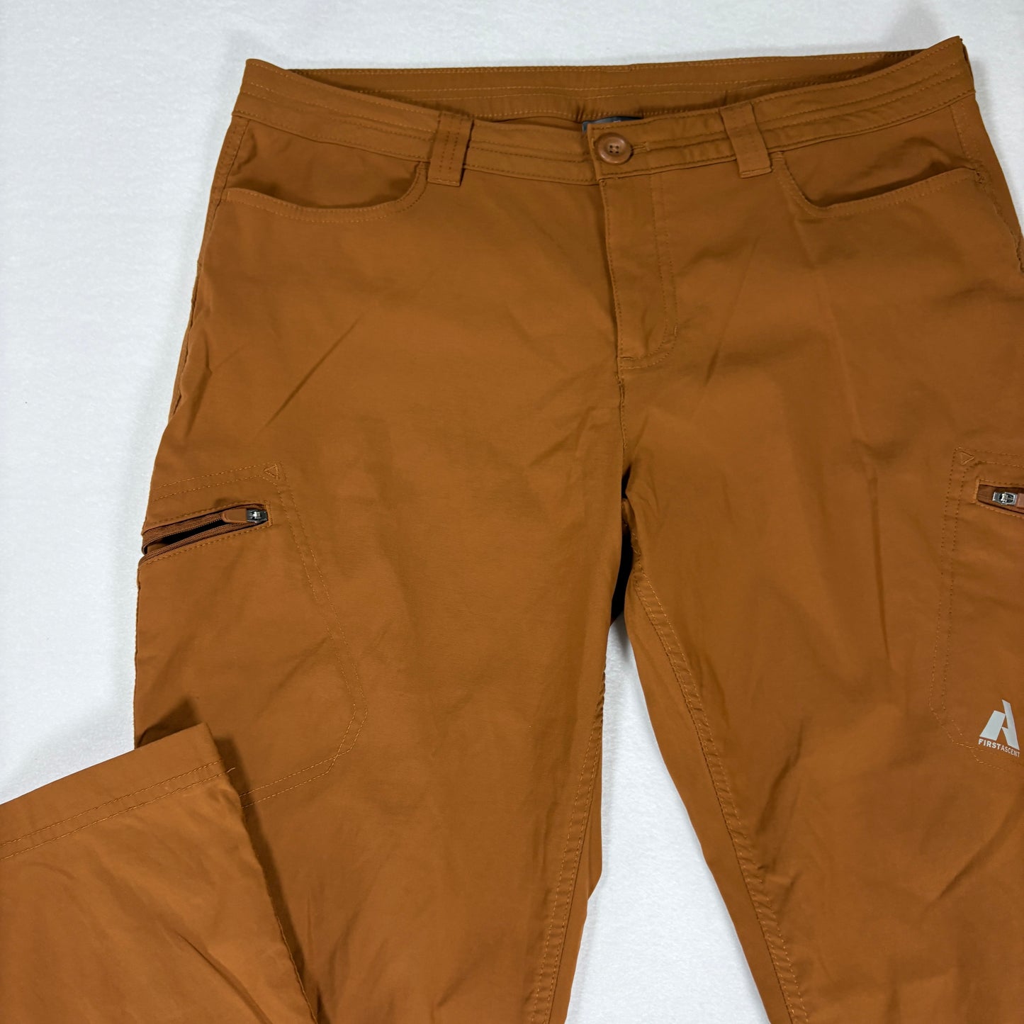 Eddie Bauer Pants Women’s 12 Outdoor Hiking Trail Cargo Brown Stretch Zip Pockets