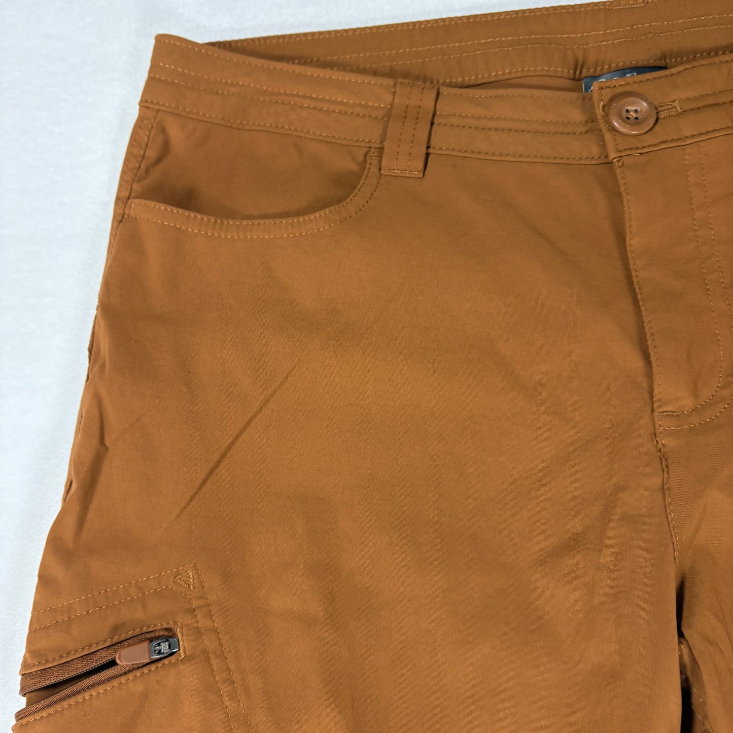 Eddie Bauer Pants Women’s 12 Outdoor Hiking Trail Cargo Brown Stretch Zip Pockets