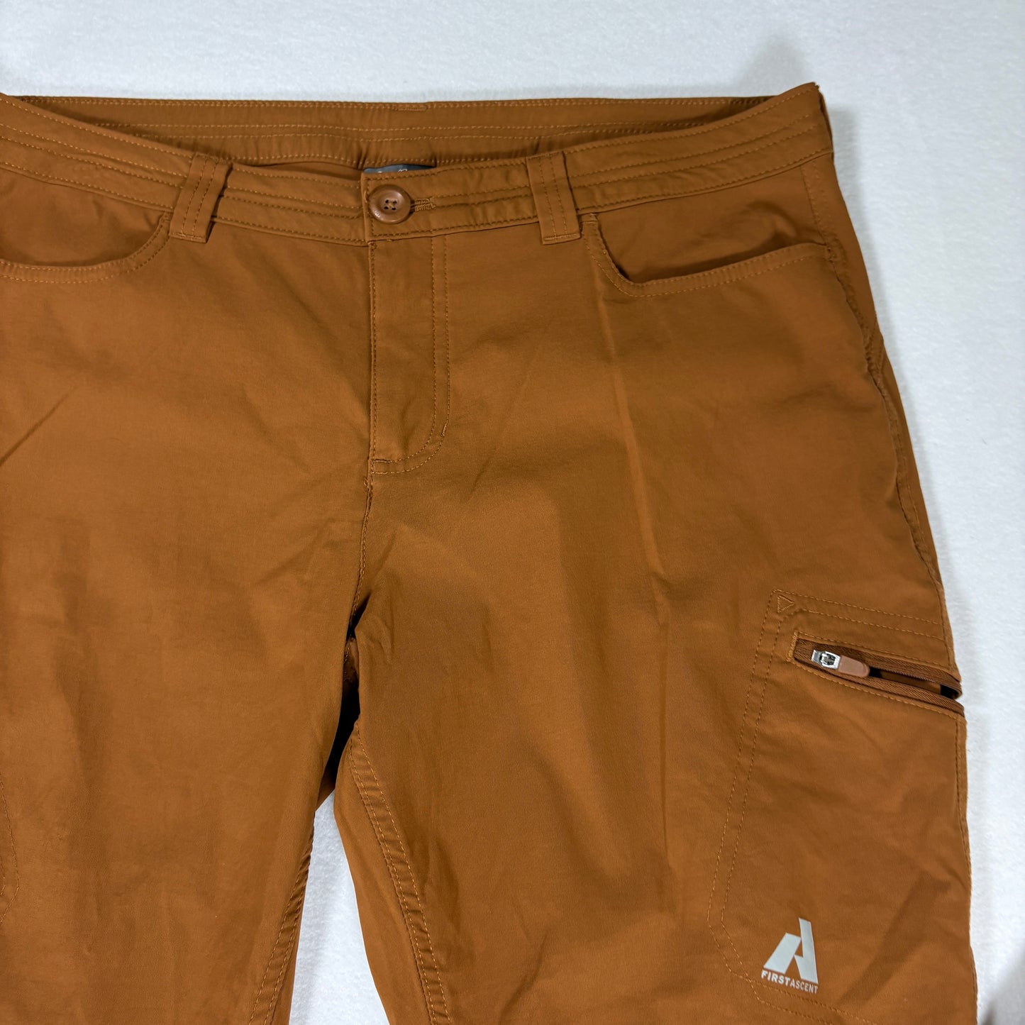 Eddie Bauer Pants Women’s 12 Outdoor Hiking Trail Cargo Brown Stretch Zip Pockets