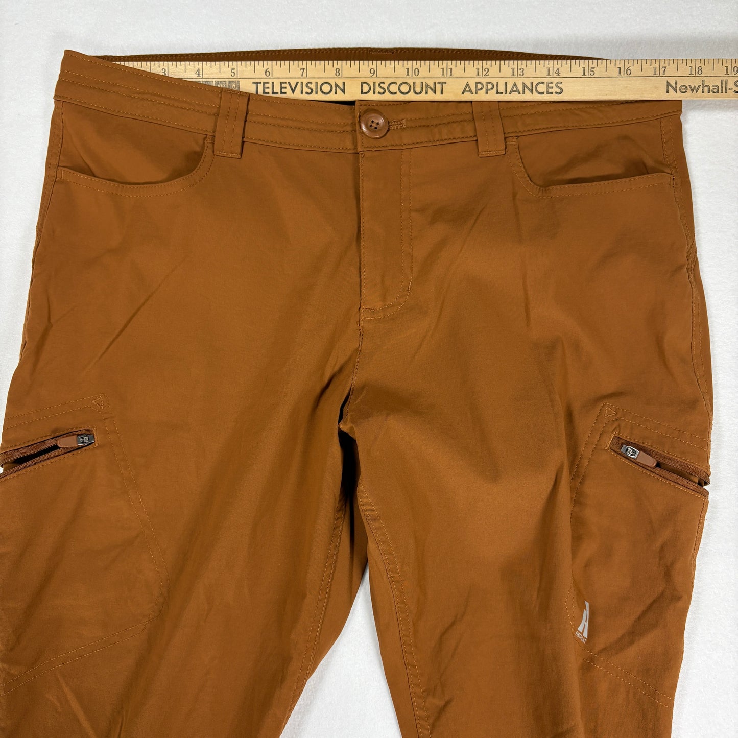 Eddie Bauer Pants Women’s 12 Outdoor Hiking Trail Cargo Brown Stretch Zip Pockets