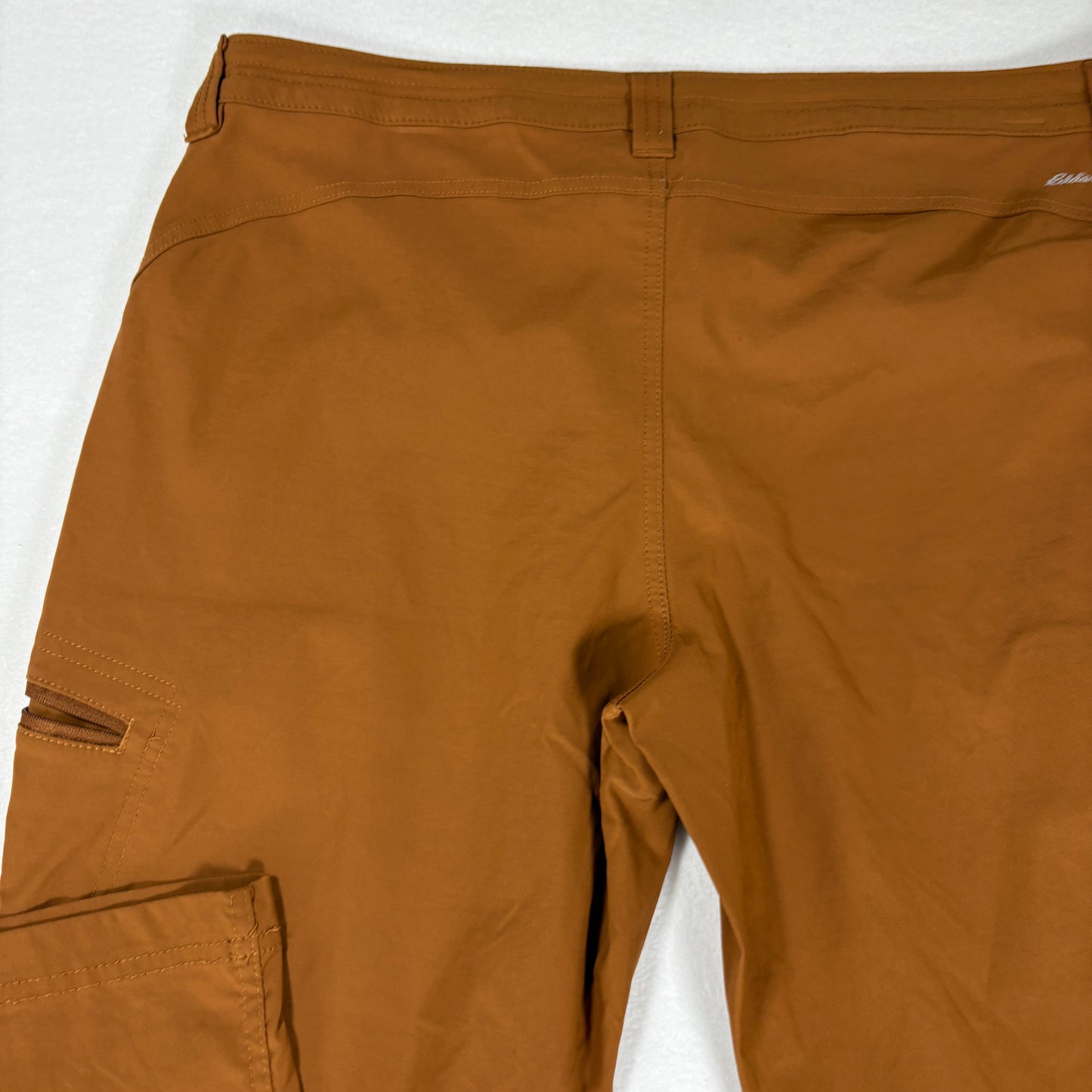 Eddie Bauer Pants Women’s 12 Outdoor Hiking Trail Cargo Brown Stretch Zip Pockets