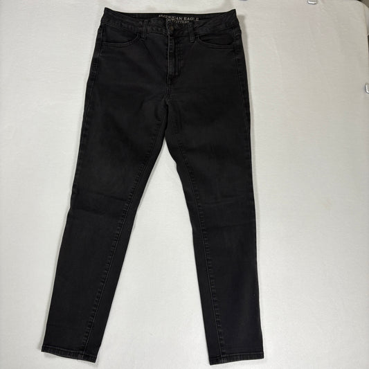 American Eagle Jeans Women’s 8 Short Hi Rise Jegging Black Super Stretch Skinny
