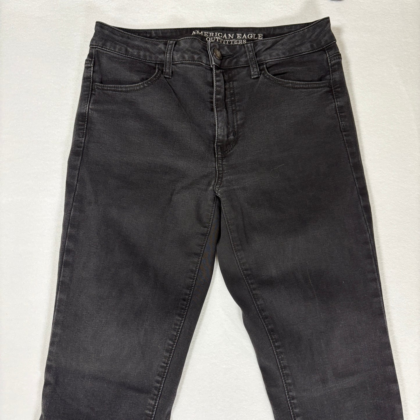 American Eagle Jeans Women’s 8 Short Hi Rise Jegging Black Super Stretch Skinny