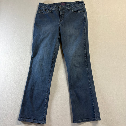 NYDJ Bootcut Jeans Women’s Tag 12 Fits Like 30x27 10 Dark Wash Stretch Denim